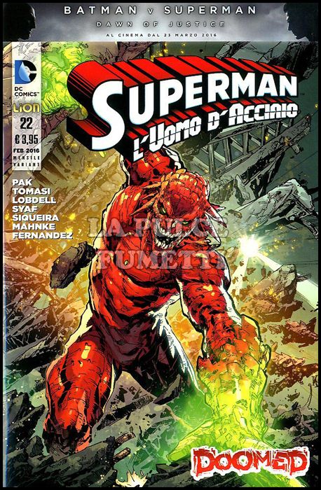 SUPERMAN L'UOMO D'ACCIAIO # 22 - VARIANT DOOMED